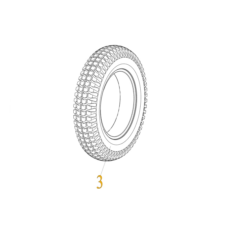14 Inch Pneumatic Tyre Knobbly for Sunrise Quickie Jive M2 Powerchair