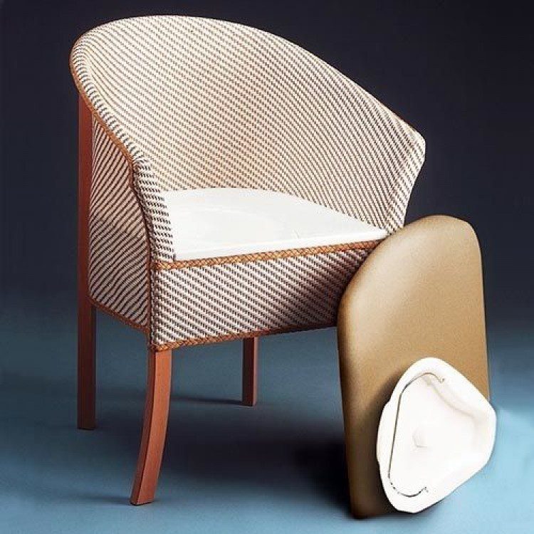Basketweave Commode Chair