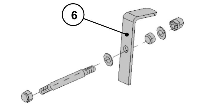 Brake Bar and axle for Drive X Fold Rollator