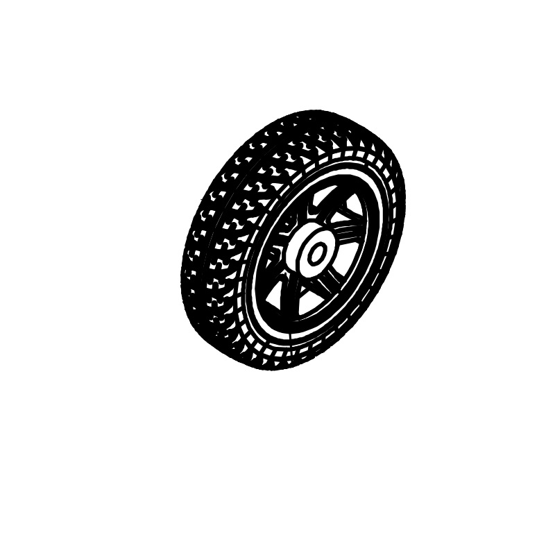 Complete Wheel for Drive PWCPP010 Lightweight Powerstroll