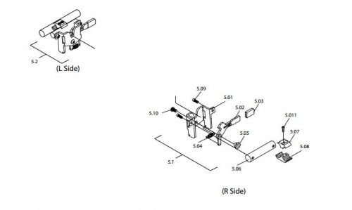 Roma P001 Powerpack Mounting Brackets Left & Right